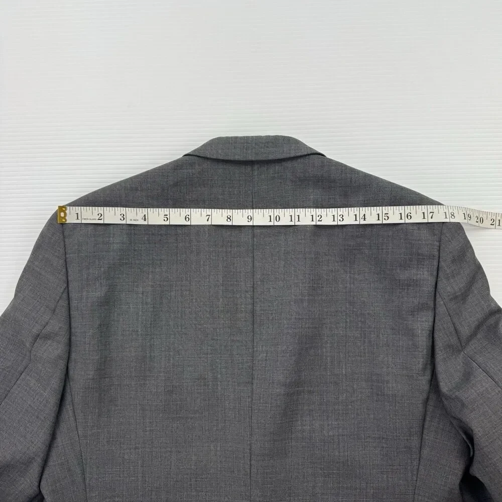Tallia Lord & Taylor Blazer Mens 40S Gray 100% Wool Sport Coat Pattern Lining
